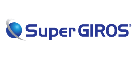 Logotipo de Super Giros color azul
