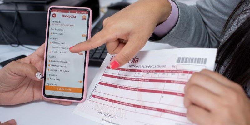 Certificado de deposito a termino (CDT) y aplicación bancamovil de bancamía